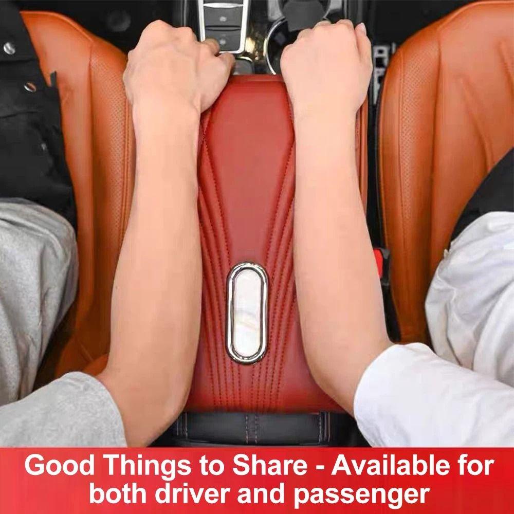 Tissue Box Center Console Cover Pana Leather Arm Rest Protector Car Armrest Cushion  Console Box
