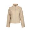 FOS Jackets Women's Khaki Stand Collar Moderate LF5645