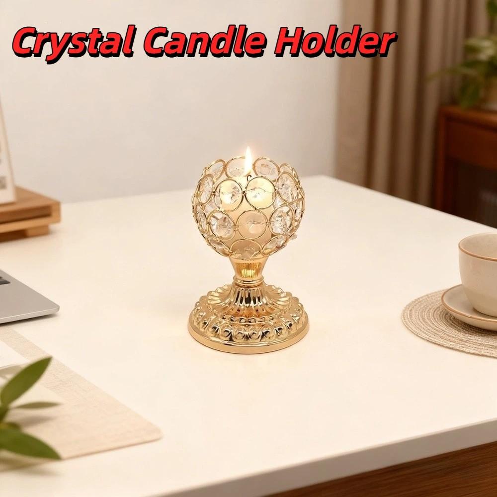 New Elegant Crystal Candle Holders Multi-scene Candle Stand Candlestick Holder Shiny Crystal Candlestick Home Decor