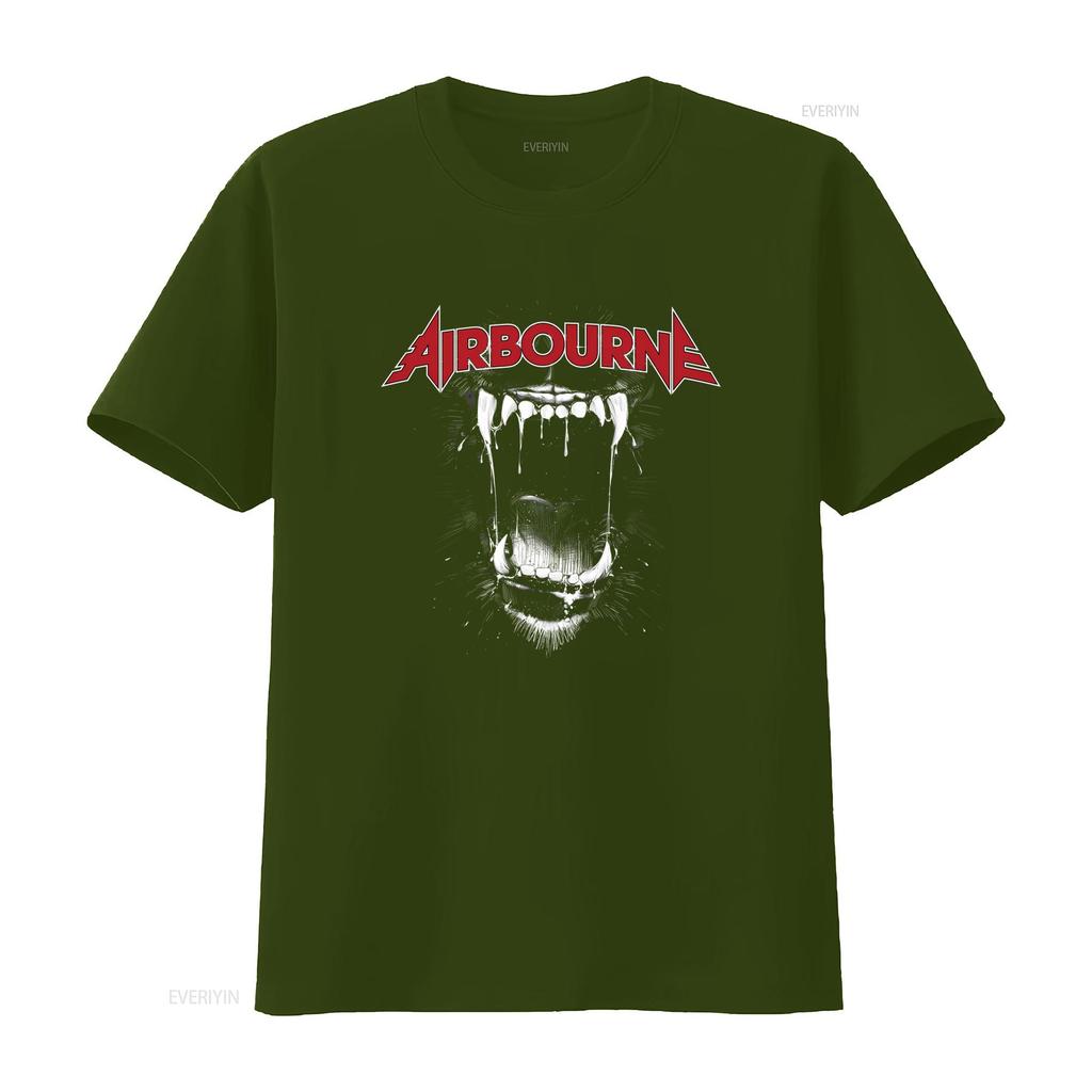 Airbourne Rock Band T Shirt Tour Te1508 5HCR Bold Design for Music Fans Vintage Washed Casual Comfortable Slightly Versatile