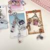 Acrylic Phone Charm Cute Girls Bag Decorative Key Ring Character Decal Book Charm Phone Lanyard Keyring Keychain