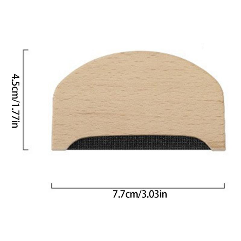 2Pcs Wooden Sweater Clothes Shaver Fabric Clothes Sweater Lint Removers Manual Portable Wooden Lint Trimmer Comb Shaver