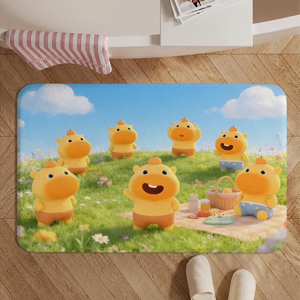IP-Lulu the CapybaraS Floor Mat Soft Non-Slip Bath Mat, Bedside Carpet, Absorbent Doormat for Home