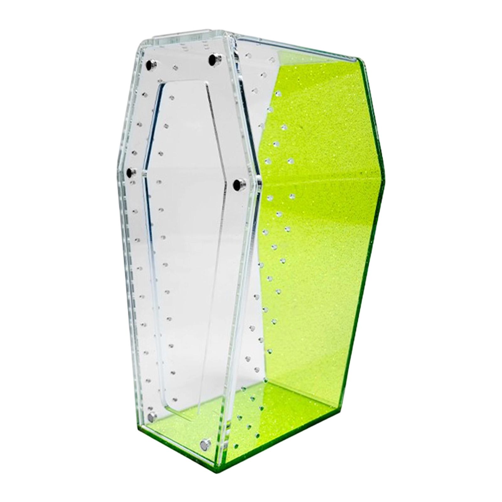 Jumping Spider Enclosure Ventilation with Front Opening Door Clear Tank Acrylic Reptile Terrarium Tarantula Cage for Tarantulas