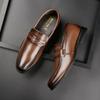 New Leather One Pedal Slip On Loafers Business Formal Men's Leather Shoes Classic Breathable