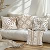 1/4pcs Boho Taupe Geometric Floral Throw Pillow Covers Farmhouse Decorative Cushion Cases for Home Sofa Bedroom Cushion cover