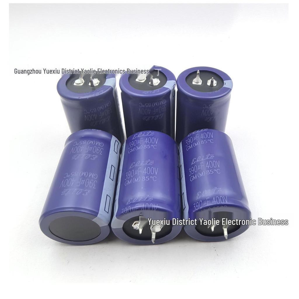 Jinshan 400V 390uF Electrolytic Capacitor - 30×45mm Horn Pin Through-Hole Soldered Filter