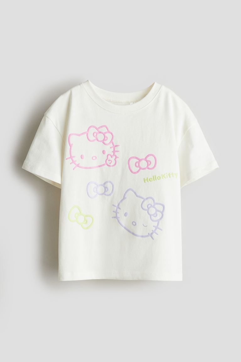 

Футболка с принтом HM белая Hello Kitty