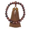 [WONDERFUL LOTUS] Men's Buddhist Prayer Beads, 22 beads, Red Tiger Eye, Brown Silk Tassel, Prayer Beads Bag Included, Suitable for All Sects,