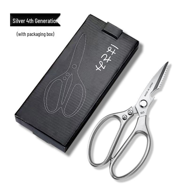 Multifunctional Stainless Steel Kitchen Scissors for Cutting Fish and Chicken Bones