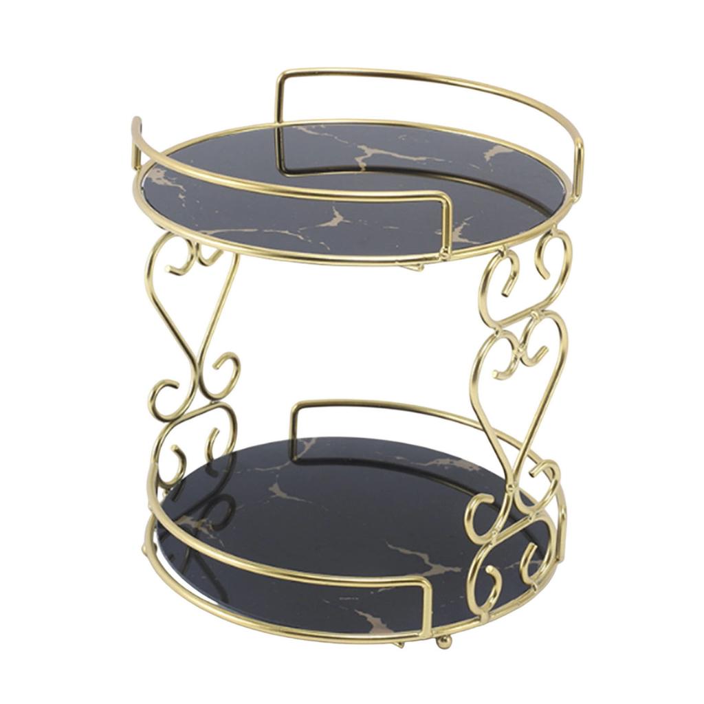 Cosmetic Storage Rack 2 Tier Makeup Organizer Shelf Bathroom Vanity Tray Jewelry Stand for Perfumes