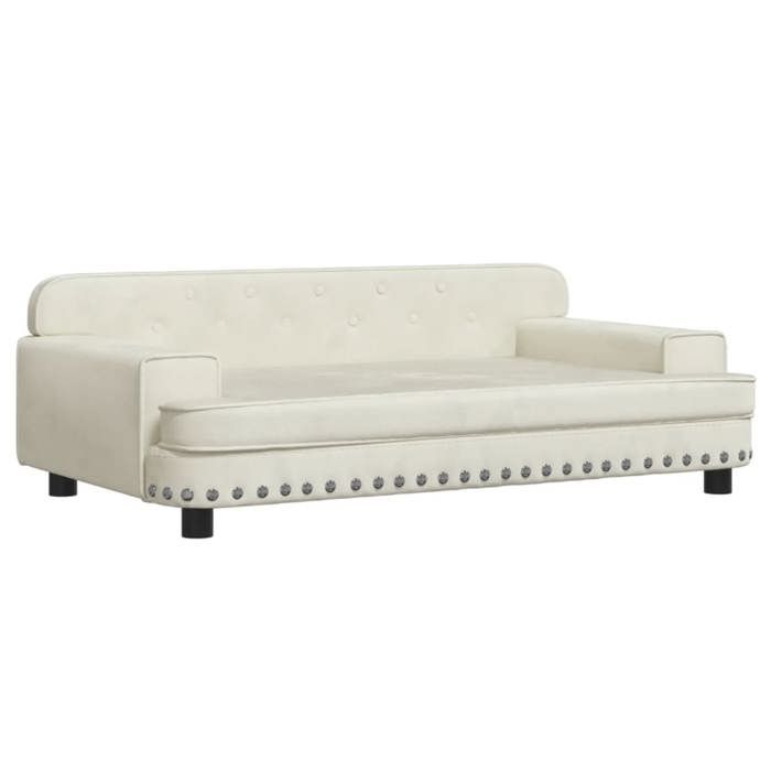 VidaXL Canapé pour enfants crème 90x53x30 cm velours 3196285