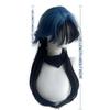 Blue And Black Highlights Long Synthetic Wig Female Jellyfish Mullet Head Lolita Layered Long Straight Hair Daily Sense Cos Wig