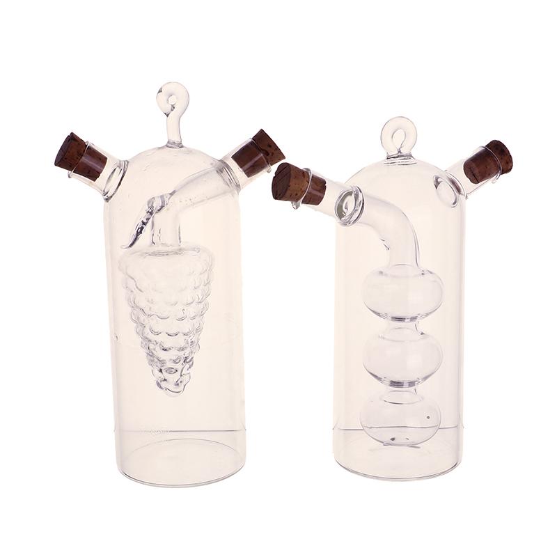 1 szt. 2 w 1 dwuwarstwowa butelka sos olej ocet szklana butelka przyprawy uszczelnione kuchenne butelki do przechowywania słoiki kuchenne narzędzia