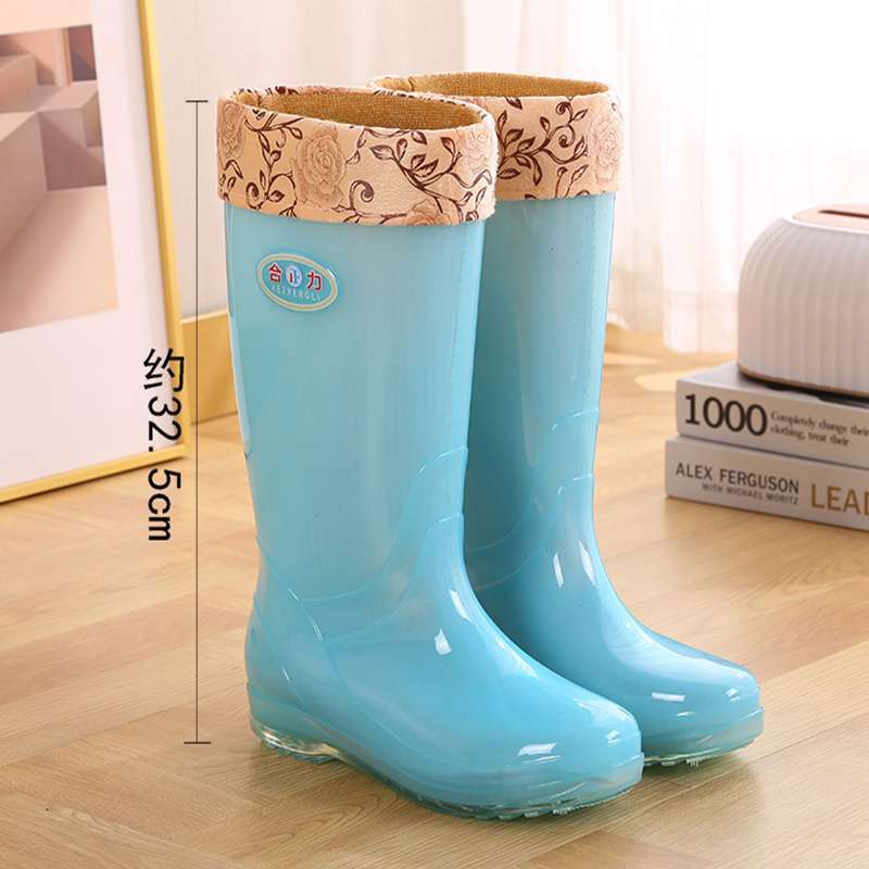 Gelee transparente Regenstiefel Wasserstiefel Regenschuhe Damen Sommer Regentage Arbeit schnelltrocknende Gummischuhe abriebfest Küche hoch wasserdicht s