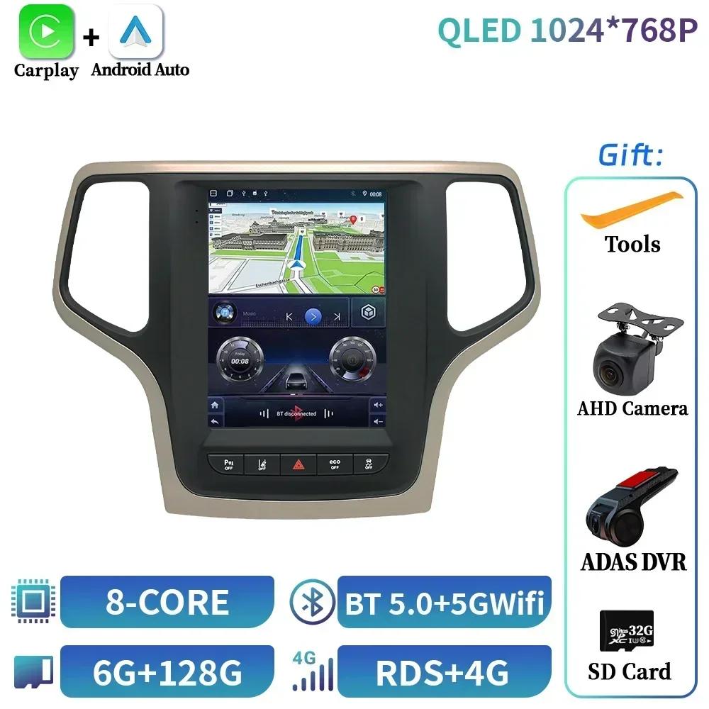 9,7-calowe radio samochodowe z Androidem 14 dla Jeep Grand Cherokee 2014-2017 Stereo Multimedia 4G GPS Bezprzewodowe BT Carplay Ekran dotykowy Stereo