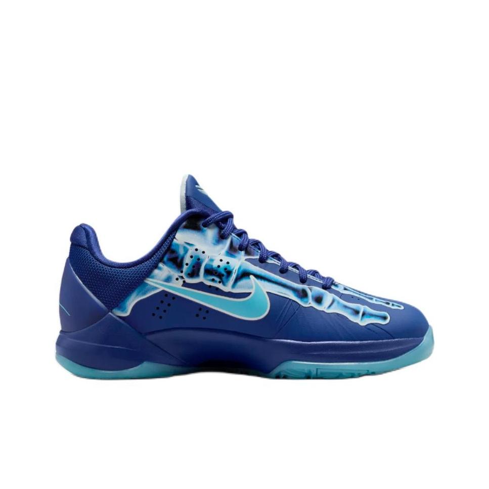 New Nike Kobe 5 Anti Slip Wear Resistant Low Top Children's Basketball Shoes Blue Teenagers