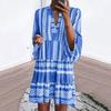 Wunsch Digitaldruck gestreiftes Kleid vier Farben acht Yards groß
