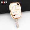 New Tpu Car Key Fob Cover Case 2 Button For Renault Kangoo Traffic Master For Opel Vivaro Movano For Nissan Remote Holder Shell