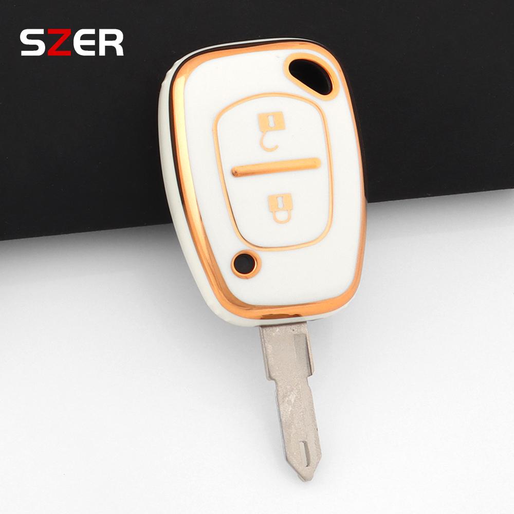 New Tpu Car Key Fob Cover Case 2 Button For Renault Kangoo Traffic Master For Opel Vivaro Movano For Nissan Remote Holder Shell