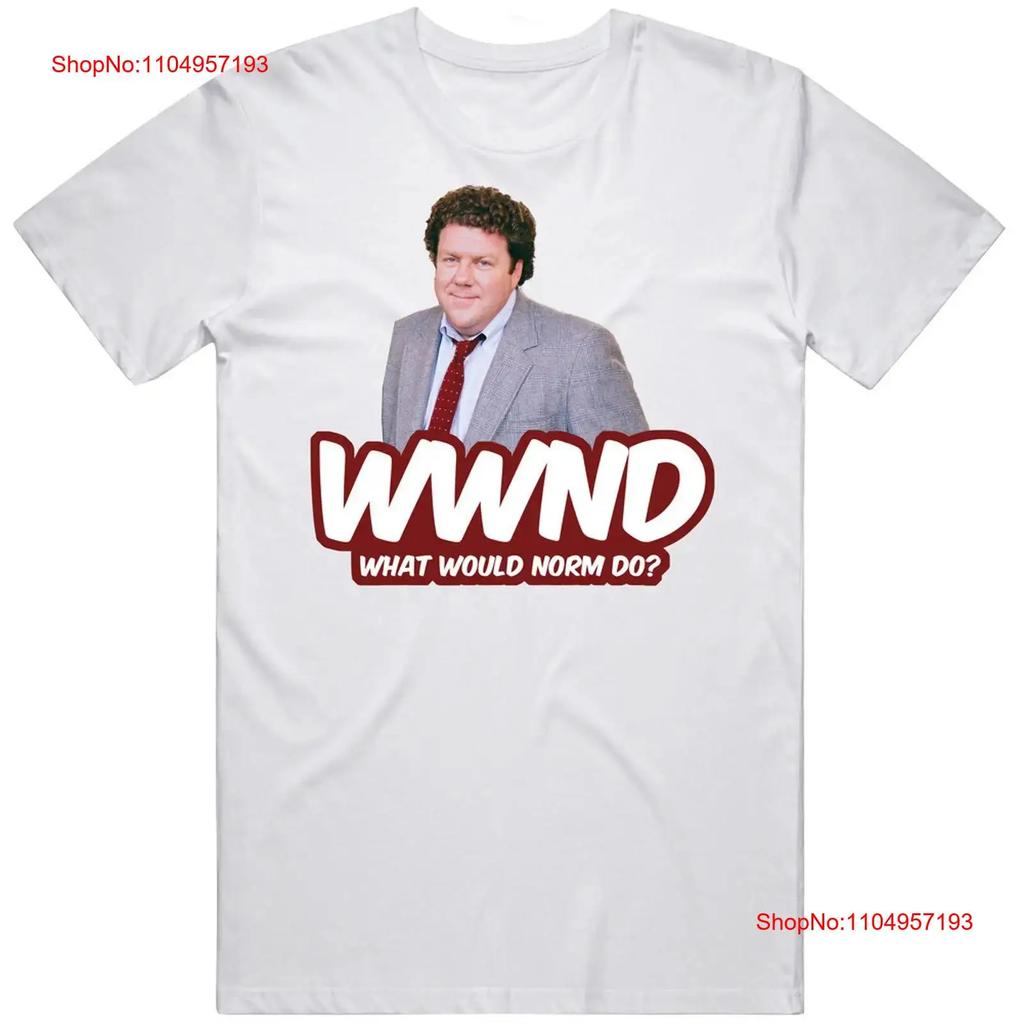 Wwnd What Would Norm Peterson Do Cheers Fan T Shirt vintage Washed streetwear Unisex homme Top For Everyday Wear Versatile