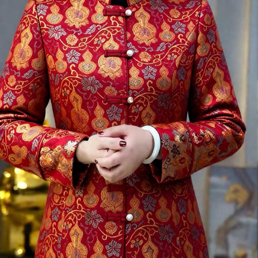 Women's Spring & Autumn 2026 Lapel Jacket - Stylish, Loose-Fit for Middle-Aged & Elderly