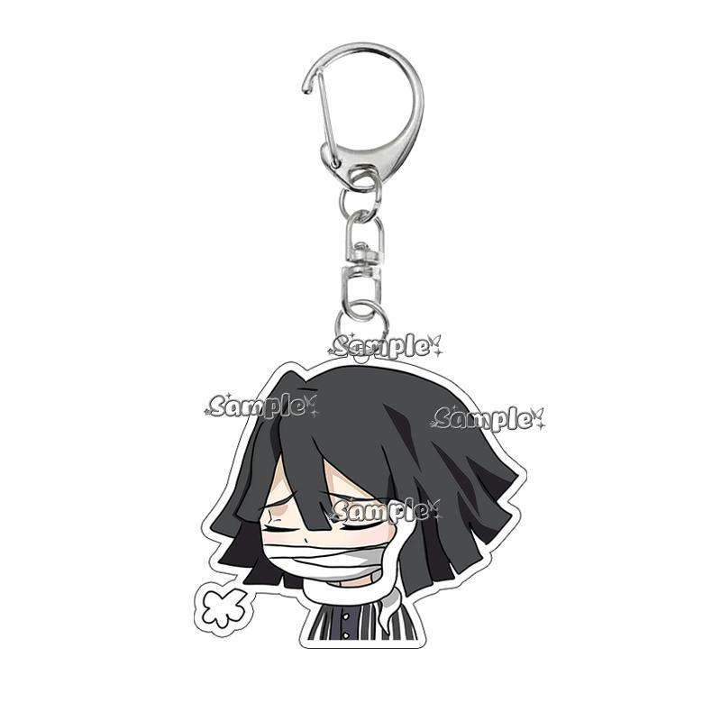 

Q Version Tanjiro Nezuko Double Sided Key Chain Zenitsu Tsuyuri Kanawo Kochou Anime Character Bag Decoration Accessory Keyring about 5cm