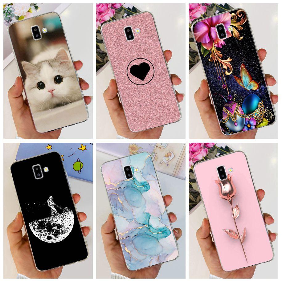 For Samsung J6 Plus Case J6 2018 J600F J610F Cover Luxury Marble Butterfly Clear Soft Cases For Samsung Galaxy J 6 J6+ 2018 Capa
