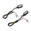 2 Pcs Universal Motorcycle Turn Signal Lights 12V Steering Lamp Mini Oval Lamp for ATV Scooter