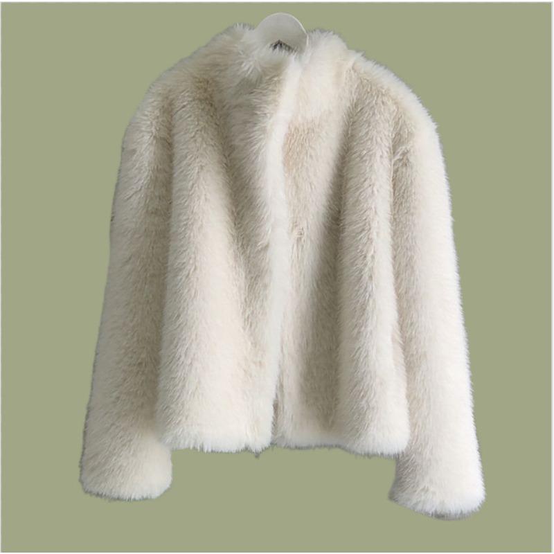 

Осенне-зимнее новое пальто из искусственного лисьего меха, легкое, с теплым утолщенным пальто S 80-47.5kg