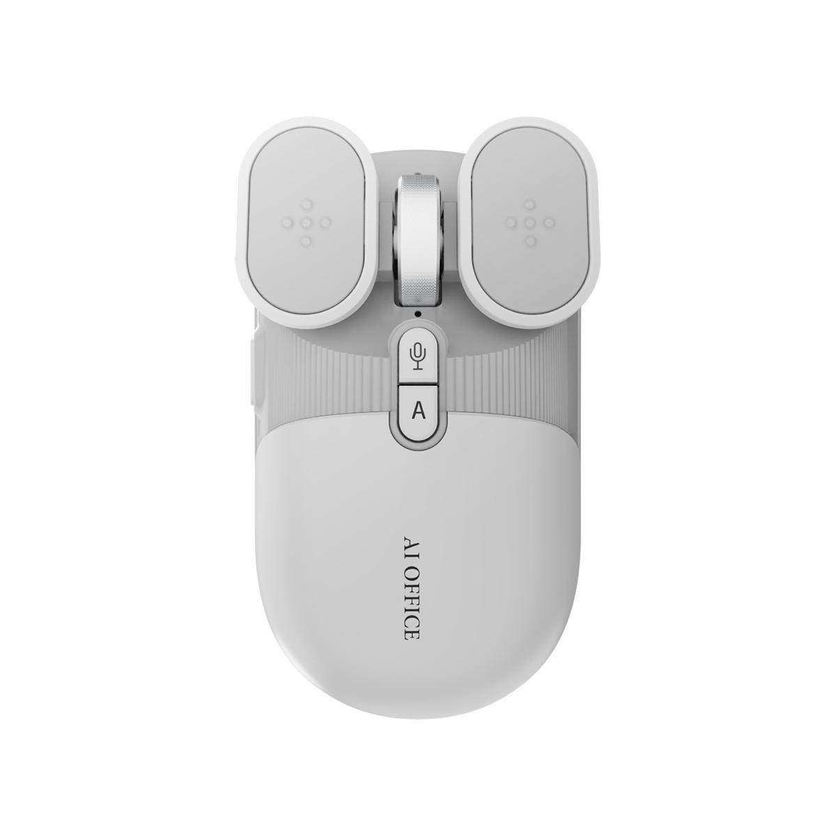 

USB-перезаряджувана ШІ бездротова миша | Безшумна 2.4G/Bluetooth миша з Chat-GPT та Deepseek | ШІ-голосове керування для комп ютера/офісу AI Mouse M7 білий