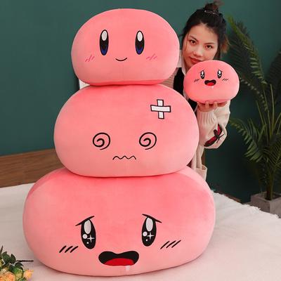 Cartoon Star Kirby Ball Throw Pillow Cute Expression Soft Plush Doll For Children And Girls Birthday Gift