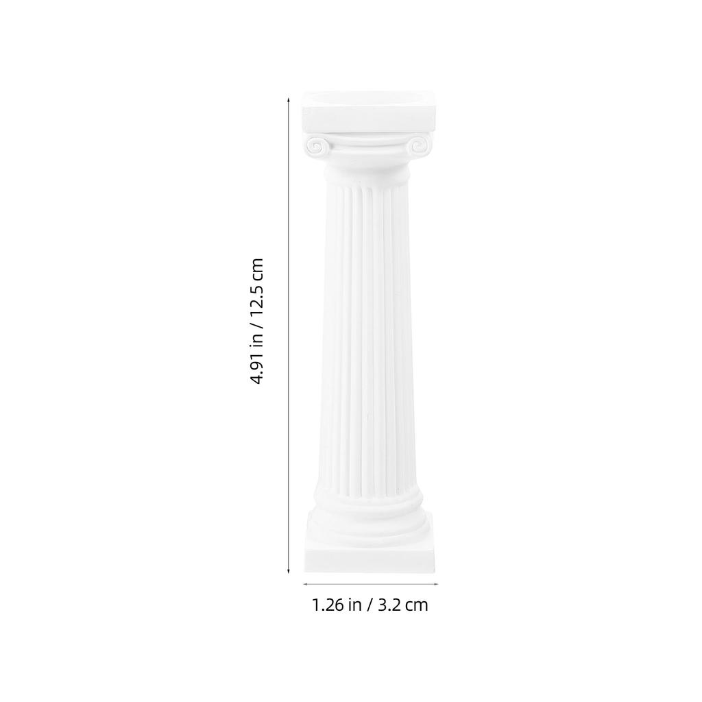 6 ks Římský sloup Decoration na dort Party dekorace Plastové pro model Náměstí Bílá Malá socha Sloupky a pilíře Nové