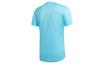 adidas T Shirts Men's Teal/Dark Silver Gray Crew Neck Moderate Straight Fit FT1429