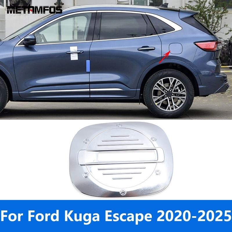 Для Ford Kuga Escape - 2024 2025 Хромированная крышка топливного бака Накладка на лючок бензобака Наклейка Декоративная накладка Внешние аксессуары Стайлинг автомобиля