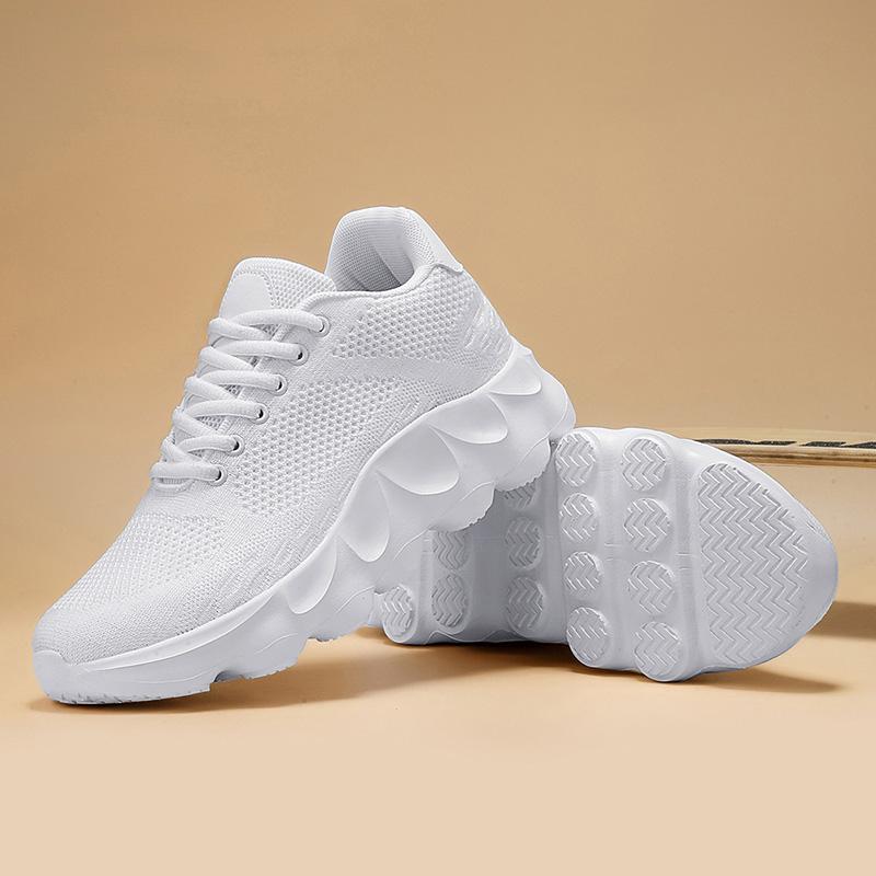 Comfortable platform sneakers for men Lightweight soft sole springback sneakers Summer trend net top men's shoes