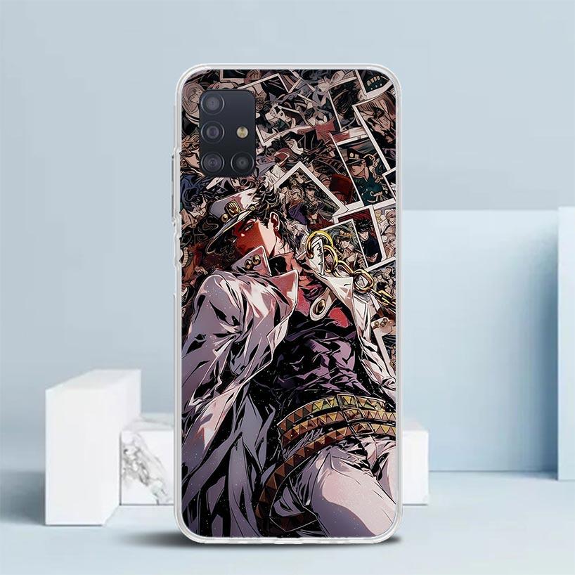 JoJo's Bizarre Adventure Kujo Jotaro Soft Cover for Samsung Galaxy A12 A22 A32 A52 A72 A02S Phone Case Note 20 Ultra 10 S10 Plus