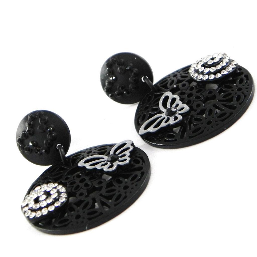 NOA [H8883] - Δημιουργικές Κρεμαστές 'Carmen' μαύρο λευκό