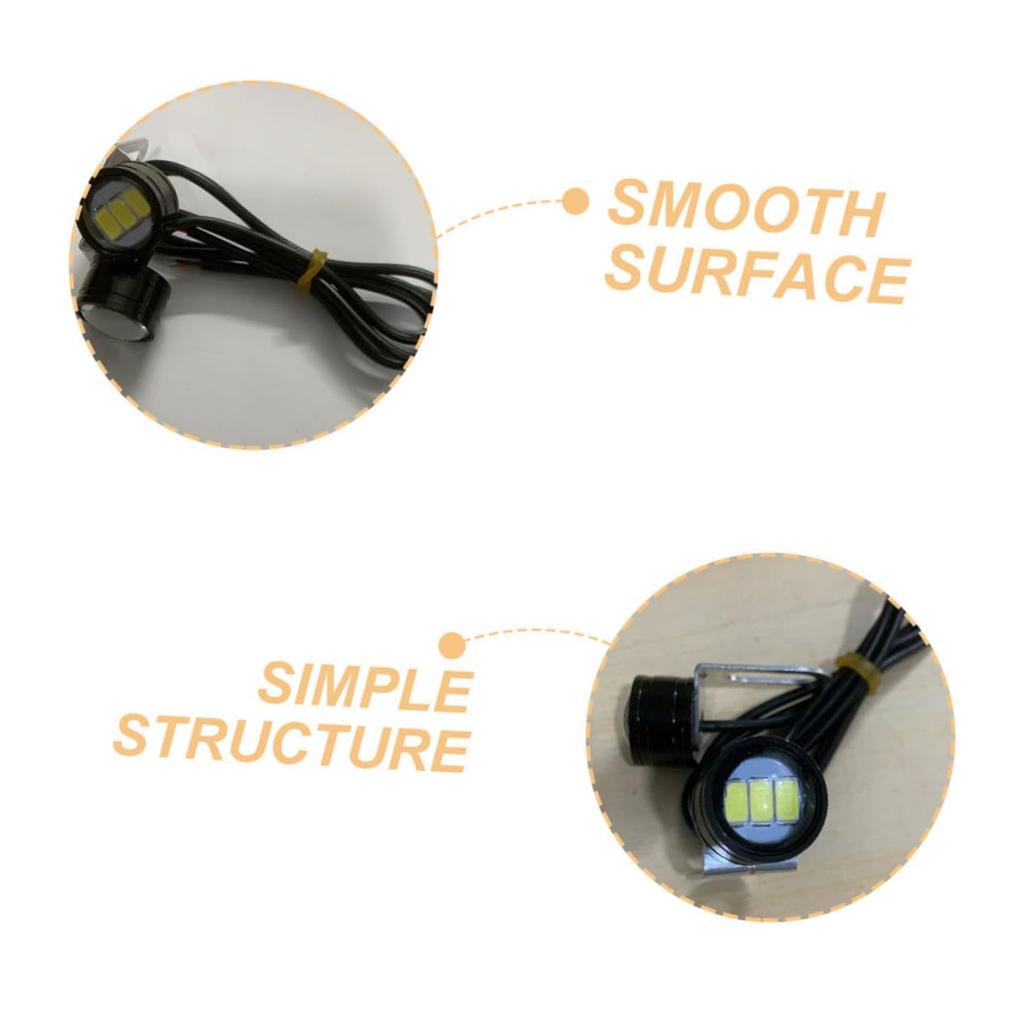 CONGARTENO 4pcs Eagle Eye Light Car Daylight White High Bright Energy Saving Reverse Backup Lamp Waterproof Design for Bike Truck