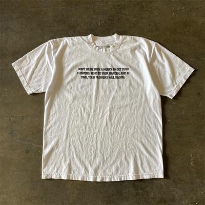 Schweres 260g Reines Baumwoll Kurzarm T-Shirt Amerikanischer Stil Vintage Streetwear Lässiger Lockerer Schnitt Rundhalsausschnitt Für Teenager