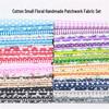 QiaoSi Set di Tessuti Patchwork 25x25cm, Trama Liscio Piccolo Floreale Fai da Te Pezzi di Cotone