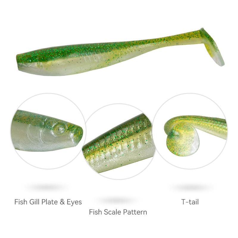 Kingdom Návnada na měkké velryby Červ Silikonová rybářská návnada Dvoubarevné Jig Woblery Umělá návnada TPR/PVC Plavky Kapr Bass Tackle