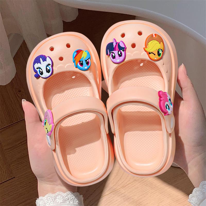 Garden Shoes Age-Size Female Parent-Child Beach Sandals Light Bottom Hole Shoes DIY