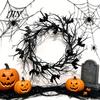 Halloween Party Decor Thorns Wreath, Realistic Spiked Branches, Horror Theme Decoration, Eerie Decoration Dead Branch Spooky for Haunted House Wreath