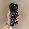 Fashion Pink Leopard Phone Case For iPhone 17 16 15 14 13 12 11 17 Pro Max Air X XR XS Max 16E Plus Shockproof Soft Cover
