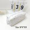 Korean Polka Dot Large Capacity Square Pencil Case, Student Stationery Bag