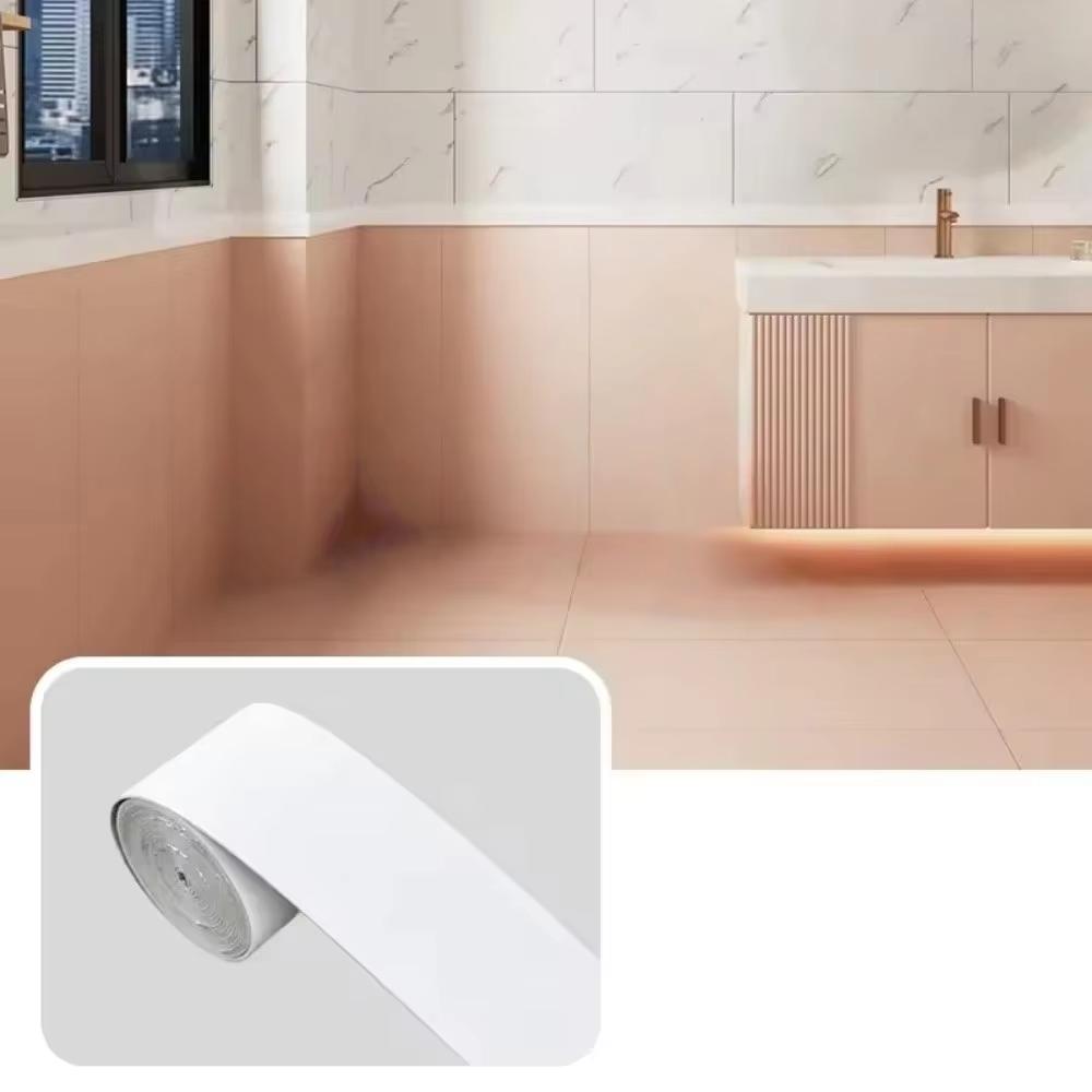 

1PC 5mx10cm Marble PVC Stickers autoadhesivo impermeable Self-Adhesive Skirting Board Baseboard Strip for Kitchen Floor DIYpegat 5m білий