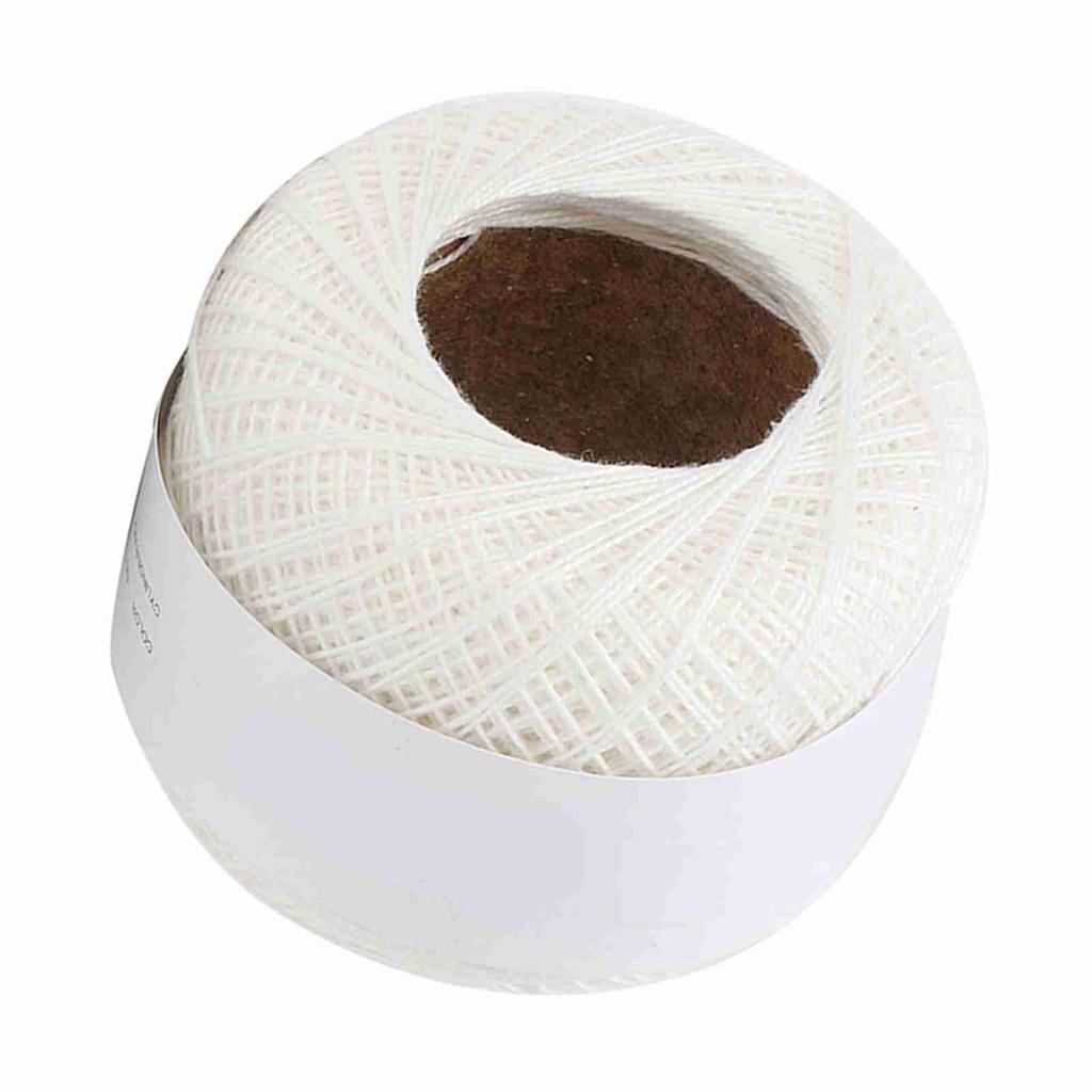 Lace Line Cotton Hand Crocheted   Silk Light Thin Line (6602 Rice White)
