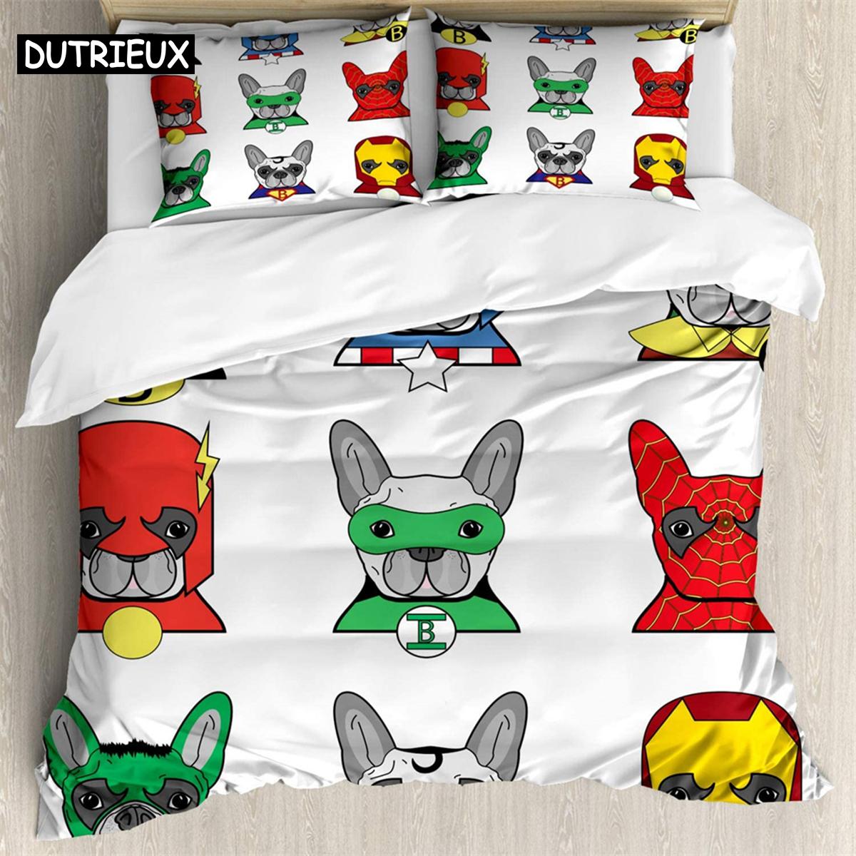 

So many cute puppies 3Pcs Bedding Sets 3D Digital Printing Custom Quilt Duvet Cover Set Home Queen King Quilt Pillowcase (135x200cm)&set