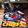 Kansas City Chiefs Football Rug Game Carpet, Floor Mat for Bedroom Living Room Entryway Rug, Home Decor Idea Gift for Christmas birthday
